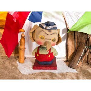 Vintage Toy Pig Winking Nodder Bobble Head Collectable Toy Stamped Japan